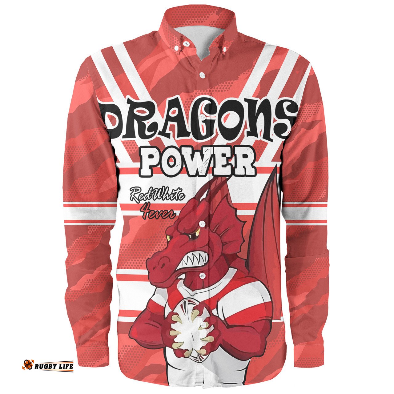 Amazing Aussie St. George Illawarra Dragons Custom St. George Illawarra Dragons Supporter Long Sleeve Shirt