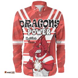 Amazing Aussie St. George Illawarra Dragons Custom St. George Illawarra Dragons Supporter Long Sleeve Shirt
