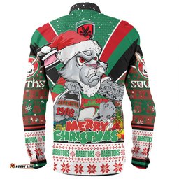 Amazing Aussie South Sydney Rabbitohs Custom South Sydney Rabbitohs Santa Aussie Big Things Long Sleeve Shirt