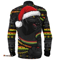 Amazing Aussie Penrith Panthers Ugly Knit Style For Christmas Game Fans Long Sleeve Shirt