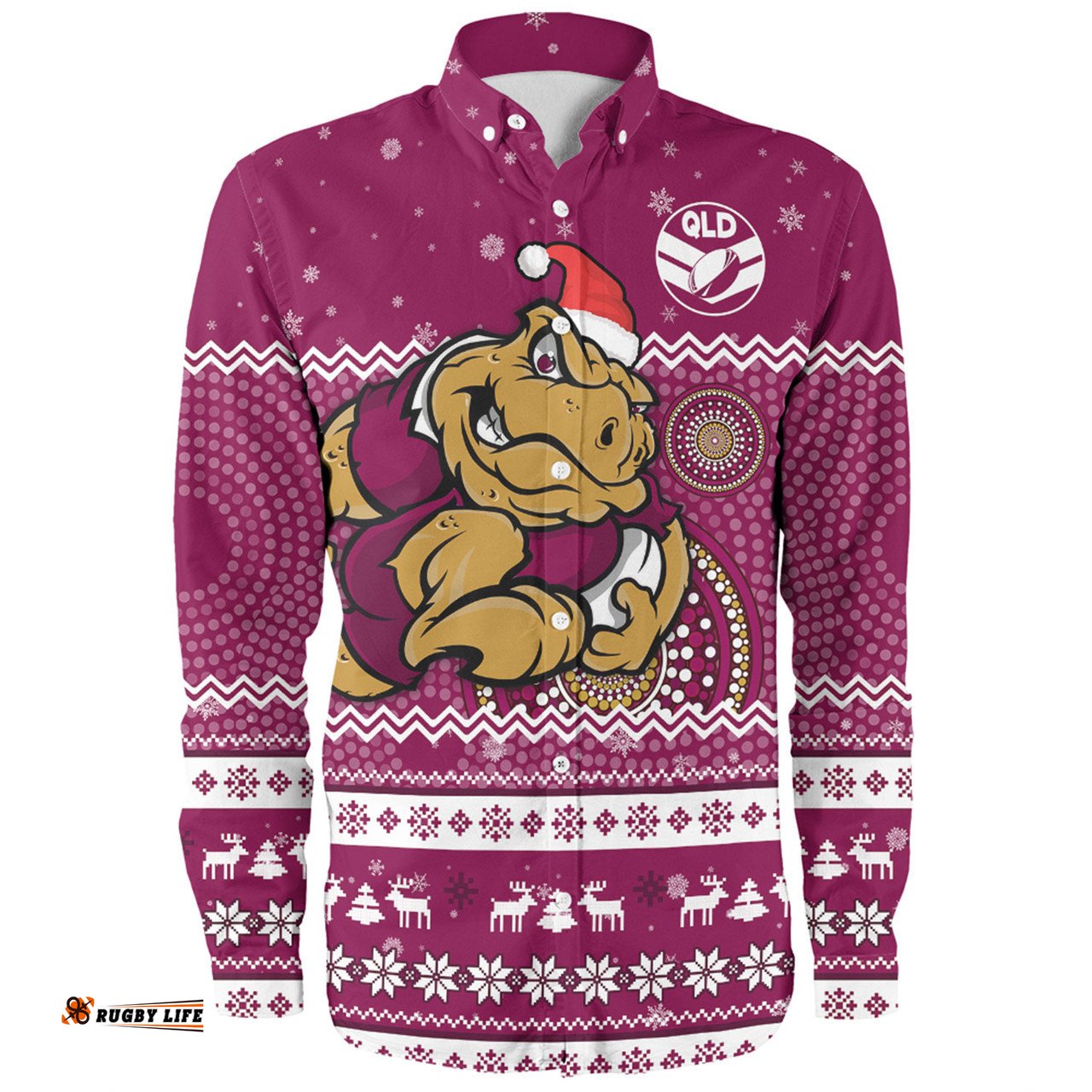 Amazing Aussie Queensland Cane Toads Christmas Custom Ugly Xmas And Aboriginal Patterns For Die Hard Fan Long Sleeve Shirt