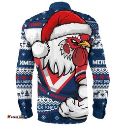 Amazing Aussie Sydney Roosters Ugly Knit Style For Christmas Game Fans Long Sleeve Shirt