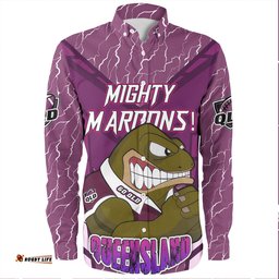 Amazing Aussie Cane Toads Sport Custom Mighty Maroons Long Sleeve Shirt