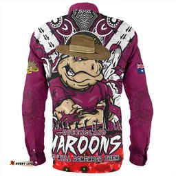Amazing Aussie Queensland Maroons Ripped Legacy Of The Game The ANZAC Spirit Lives On Long Sleeve Shirt