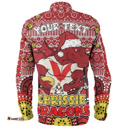 Amazing Aussie St. George Illawarra Dragons Christmas Custom Christmas Knit Patterns Vintage Jersey Ugly Long Sleeve Shirt