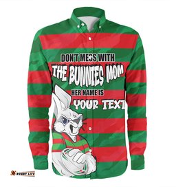 Amazing Aussie South Sydney Rabbitohs Mother's Day Screaming Mom and Crazy Fan Long Sleeve Shirt