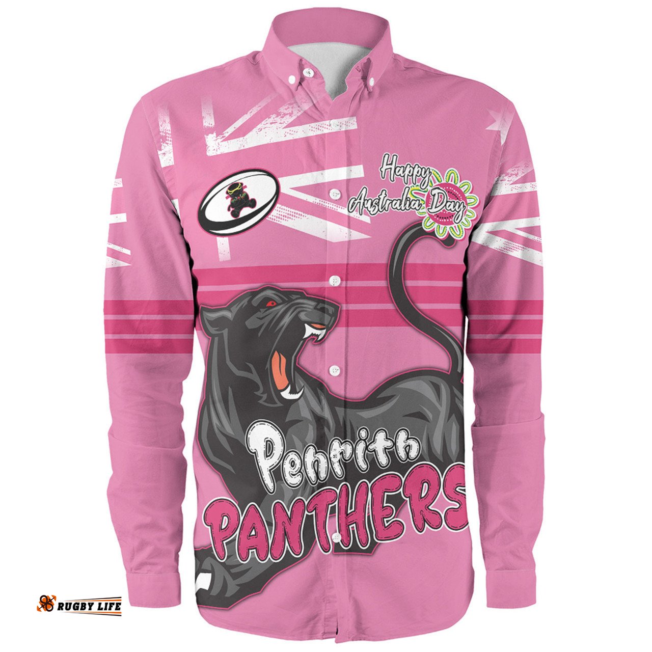 Amazing Aussie Penrith Panthers Happy Australia Day We Are One And Free V2 Long Sleeve Shirt