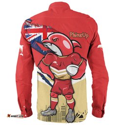 Amazing Aussie Redcliffe Dolphins Custom For Die Hard Fan Australia Flag Scratch Style Long Sleeve Shirt