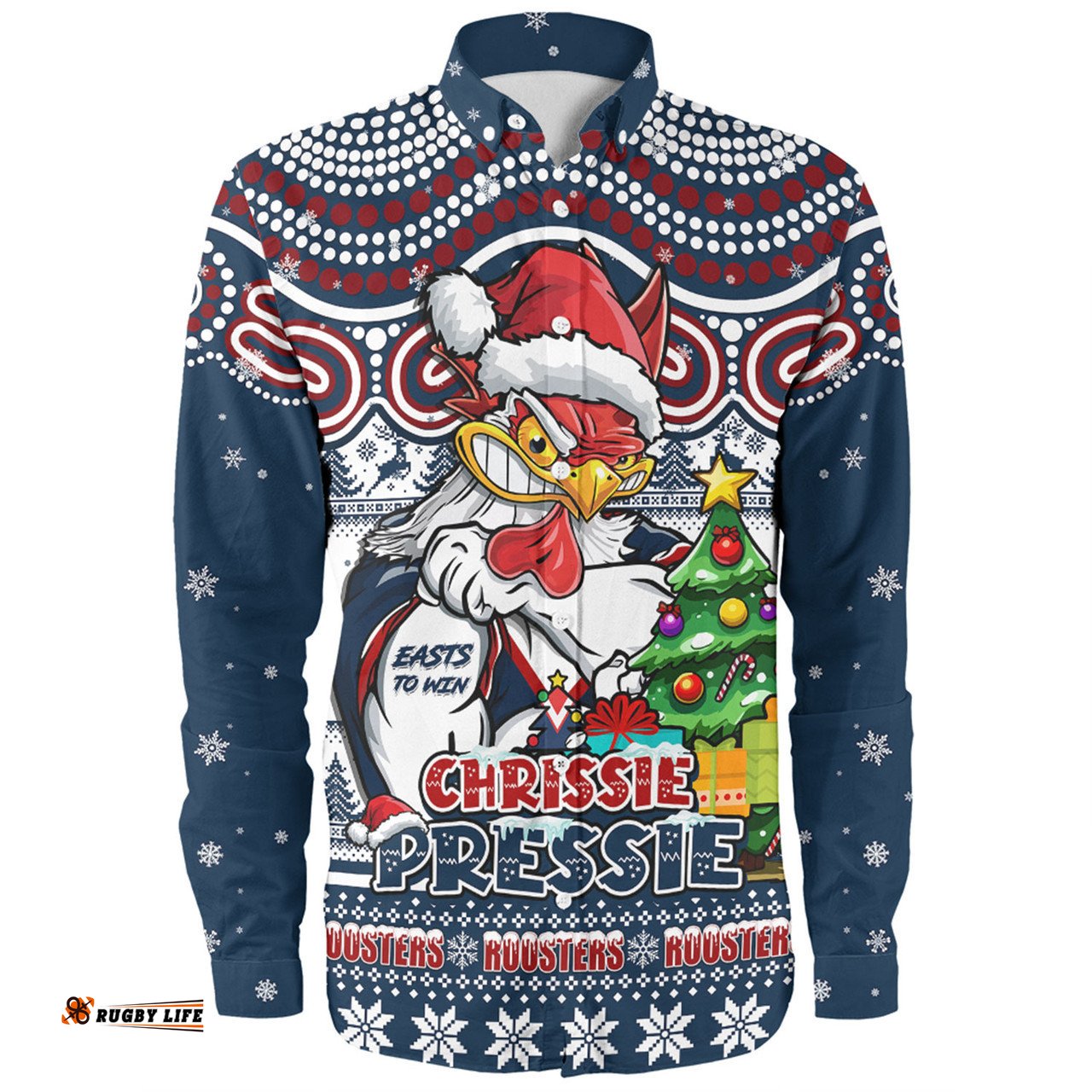 Amazing Aussie Sydney Roosters Aussie Ugly Christmas For Die Hard Fan Supporters Long Sleeve Shirt
