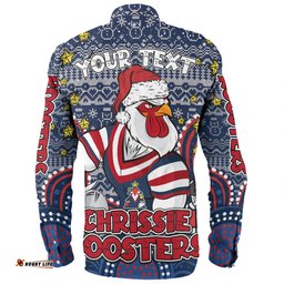 Amazing Aussie Sydney Roosters Christmas Custom Christmas Knit Patterns Vintage Jersey Ugly Long Sleeve Shirt