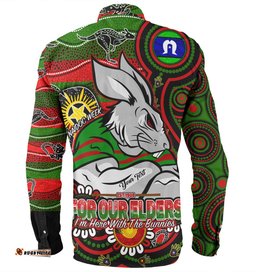 Amazing Aussie South Sydney Rabbitohs Customs Bunnies For Our Elders Hoodies Long Sleeve Shirt