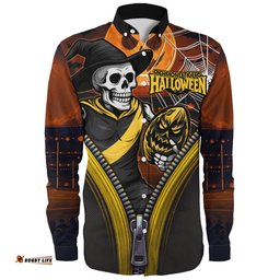 Amazing Aussie Richmond Halloween Night Reaper Zipper Long Sleeve Shirt