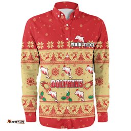 Amazing Aussie Redcliffe Dolphins Christmas Custom Special Ugly Christmas Long Sleeve Shirt