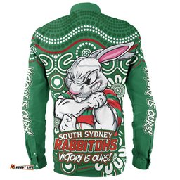 Amazing Aussie South Sydney Rabbitohs Aboriginal Inspired Tough Fan Rugby For Life Long Sleeve Shirt