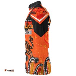 Amazing Aussie Wests Tigers Custom Tigers For Life With Aboriginal Style Long Sleeve Shirt