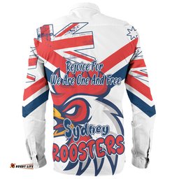 Amazing Aussie Sydney Roosters Happy Australia Day We Are One And Free V2 Long Sleeve Shirt