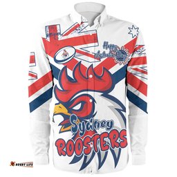 Amazing Aussie Sydney Roosters Happy Australia Day We Are One And Free V2 Long Sleeve Shirt
