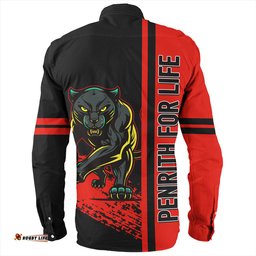Amazing Aussie Penrith Panthers Penrith Panthers Mascot Quater Style Long Sleeve Shirt