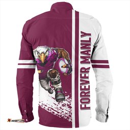 Amazing Aussie Manly Warringah Sea Eagles Manly Warringah Sea Eagles Mascot Quater Style Long Sleeve Shirt