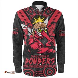Essendon Long Sleeve Button Shirt Ripped Legacy Of The Game