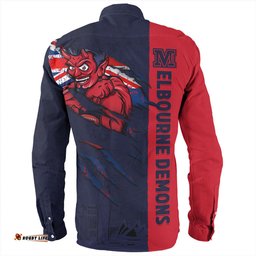 Melbourne Long Sleeve Button Shirt Burning Passion Of Power Scratch Style