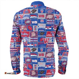 Western Bulldogs Long Sleeve Button Shirt Legacy Of The Pride Comic Style