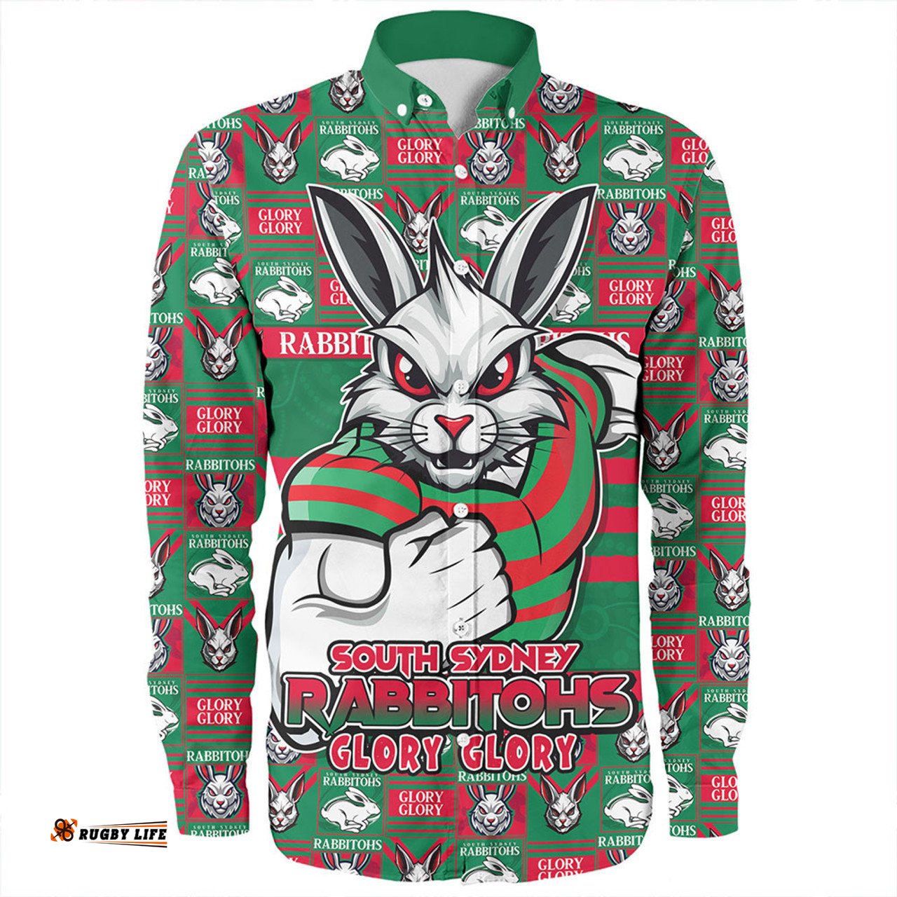 South Sydney Rabbitohs Long Sleeve Button Shirt Champion������������������������������������������������������s Pride Comic Style