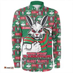 South Sydney Rabbitohs Long Sleeve Button Shirt Champion������������������������������������������������������s Pride Comic Style