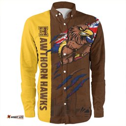 Hawthorn Long Sleeve Button Shirt Burning Passion Of Power Scratch Style