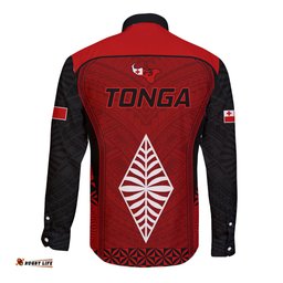 Tonga Rugby Long Sleeve Button Shirt Go Champions World Cup 2023 Ngatu Unique