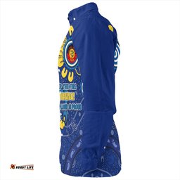 Parramatta Eels Long Sleeve Button Shirt Aboriginal Indigenous Naidoc Week Dreamtime Dot Painting With Flag