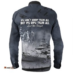Australia Anzac Day Long Sleeve Button Shirt - Remember All The Battles Fought Long Sleeve Button Shirt
