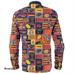 Adelaide Crows Long Sleeve Button Shirt Legacy Of The Pride Comic Style