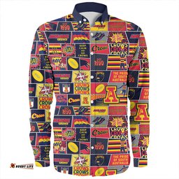 Adelaide Crows Long Sleeve Button Shirt Legacy Of The Pride Comic Style