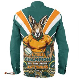 Australia Long Sleeve Button Shirt Wallabies Squad A True Champion Will Fight Through Anything