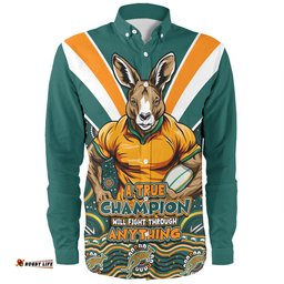 Australia Long Sleeve Button Shirt Wallabies Squad A True Champion Will Fight Through Anything