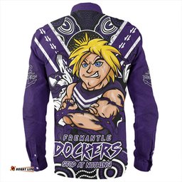 Fremantle Long Sleeve Button Shirt Ripped Legacy Of The Game