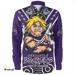 Fremantle Long Sleeve Button Shirt Ripped Legacy Of The Game