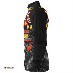Australia Long Sleeve Button Shirt Aboriginal Indigenous Naidoc Week Dreamtime Dot Painting With Flag