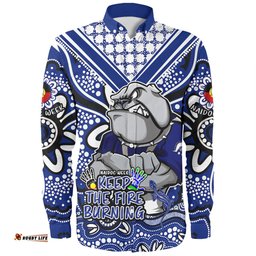 Canterbury-Bankstown Bulldogs Long Sleeve Button Shirt Aboriginal Inspired Naidoc Week Custom For Die Hard Fan Supporters