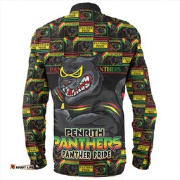 Penrith Panthers Long Sleeve Button Shirt Champion������������������������������������������������������s Pride Comic Style