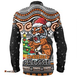 Wests Tigers Long Sleeve Button Shirt Aussie Ugly Christmas For Die Hard Fan Supporters
