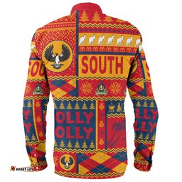 South Australia Christmas Long Sleeve Button Shirt - Holly Jolly Chrissie Long Sleeve Button Shirt