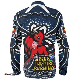North Queensland Cowboys Long Sleeve Button Shirt Aboriginal Inspired Naidoc Week Custom For Die Hard Fan Supporters