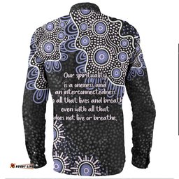 Australia Aboriginal Long Sleeve Button Shirts - The More You Know The Less You Need Purple Patterns Long Sleeve Button Shirts