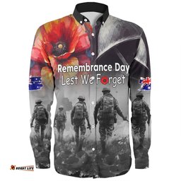 Australia Anzac Day Custom Long Sleeve Button Shirt - Thank You For The Risks You Take Long Sleeve Button Shirt
