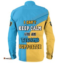 Gold Coast Titans Long Sleeve Button Shirt Custom Team Of Us Die Hard Fan Supporters