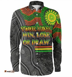 Penrith Panthers Custom Long Sleeve Button Shirt - Win, Lose or Draw Shirt
