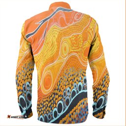 Australia Aboriginal Long Sleeve Button Shirts - Indigenous Aboriginal Art Dot Long Sleeve Button Shirts