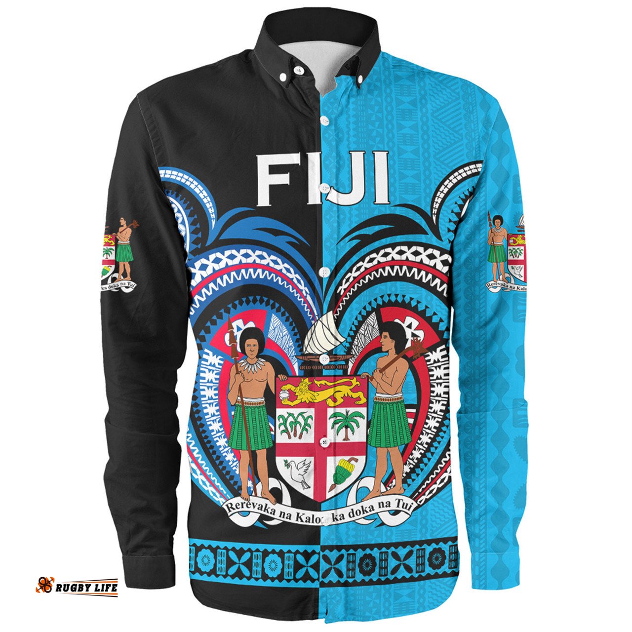 Australia South Sea Islanders Long Sleeve Button Shirt - Fiji Is My Heart Long Sleeve Button Shirt